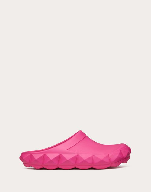 Valentino Garavani - Roman Stud Turtle Rubber Clog - Pink Pp - Man - Man Shoes Sale