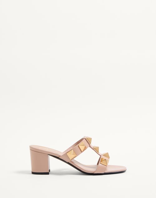 Valentino Garavani - Roman Stud Calfskin Slide Sandal 60 Mm - Rose Cannelle - Woman - Sandals