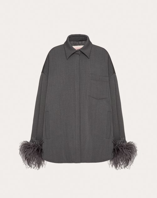 Valentino - Veste En Active Gabardine - Gris - Femme - Prêt-à-porter