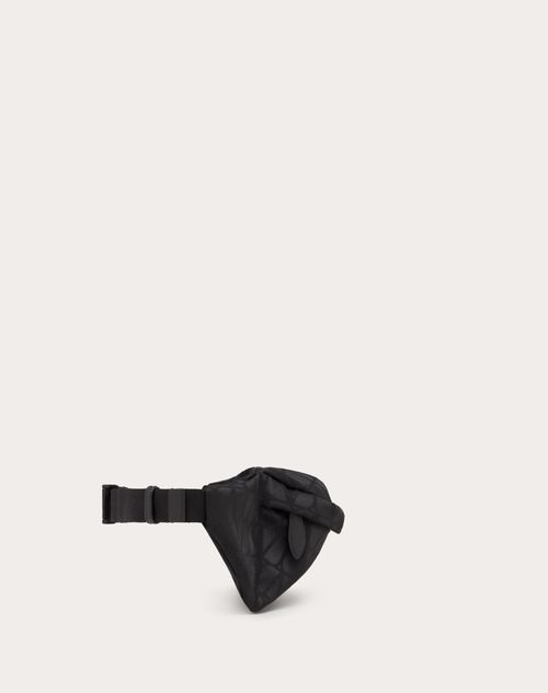 BLACK ICONOGRAPHE NYLON BELT BAG