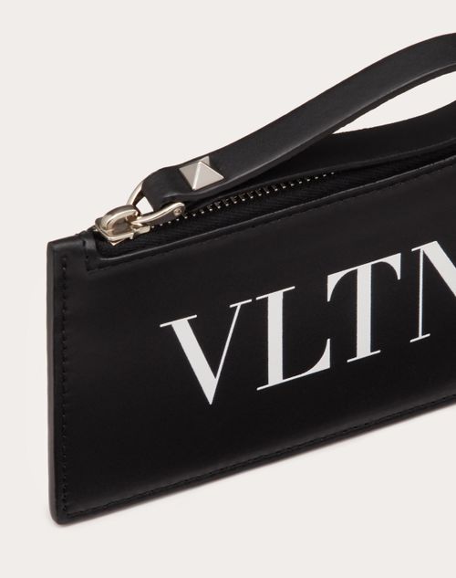 Valentino Garavani - Vltn Cardholder - Black/white - Man - Wallets And Small Leather Goods