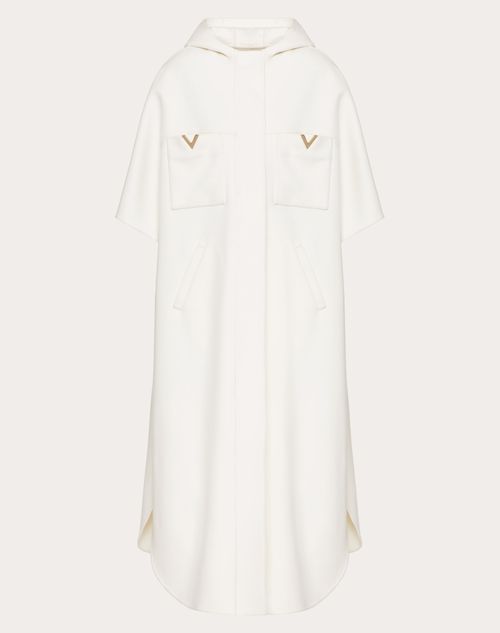 Valentino - Compact Drap Cape - Ivory - Woman - Coats And Outerwear