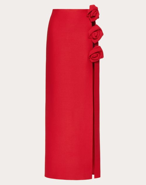 Valentino - Jupe En Crêpe Couture - Rouge - Femme - Jupes