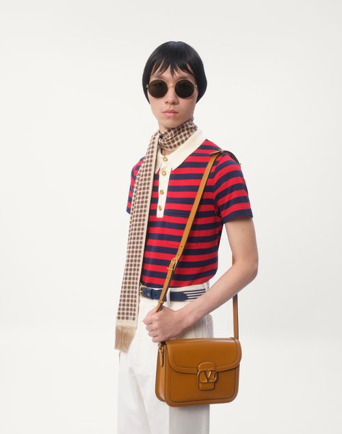 Cotton Polo Shirt for Man in Red/indigo | Valentino US Cotton Polo Shirt for Man in Red/indigo | Valentino US