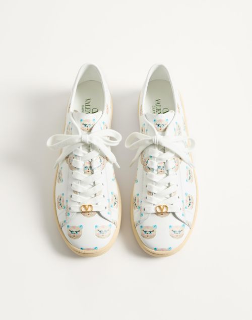 Valentino Garavani - Royco Sneaker In Nappa Calfskin With Le Chat De La Maison Motif - White - Man - Sneakers