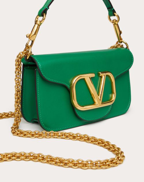 Valentino Loco Small Calfskin Shoulder Bag With Chain (Shoulder bags,Chain  Strap)