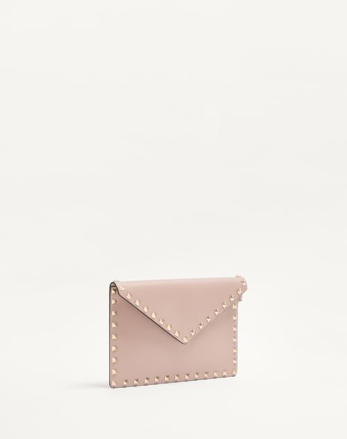 Valentino Garavani - Pouch Rockstud In Vitello - Poudre - Donna - Valentino Garavani Rockstud