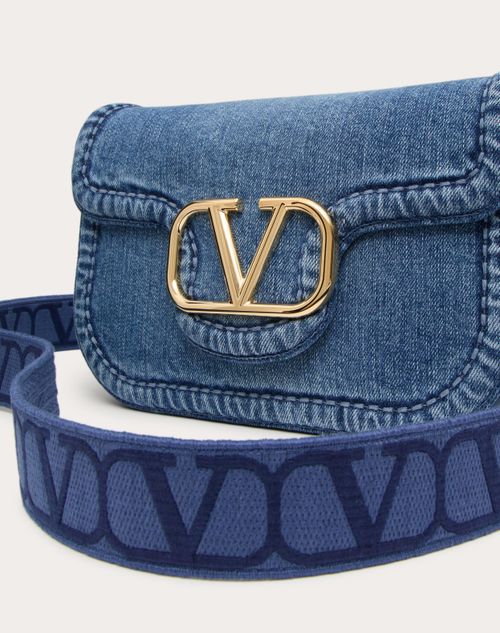 Valentino Garavani Alltime Denim Shoulder Bag for Woman in Denim  