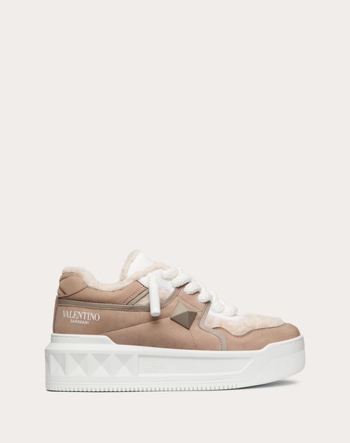 Red Valentino SNEAKER ONE STUD XL IN NABUK E LANA