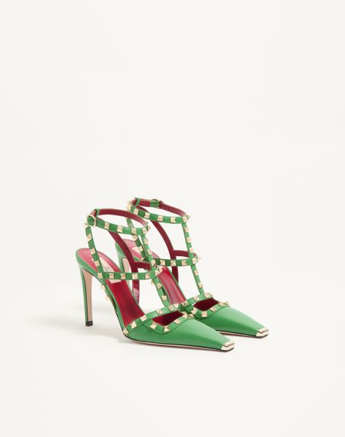 Valentino Garavani - Rockstud Kidskin Pumps 100mm - Light Green - Woman - Pumps And Slingbacks