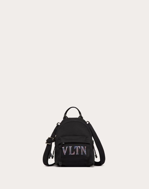 Valentino Garavani - Mini Neon Vltn Backpack In Nylon - Black/multicolor - Man - Man Bags & Accessories Sale