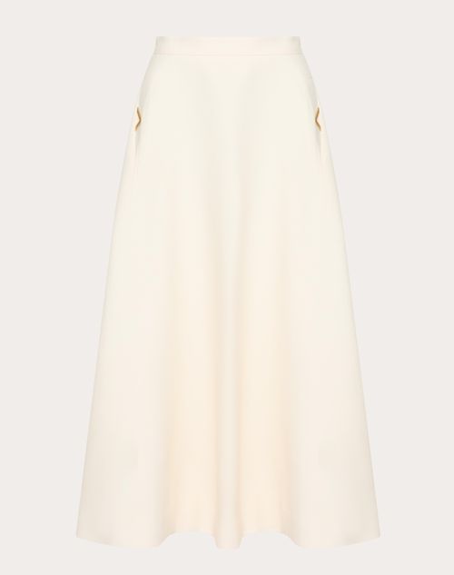 Valentino - Crepe Couture Midi Skirt - Ivory - Woman - Skirts