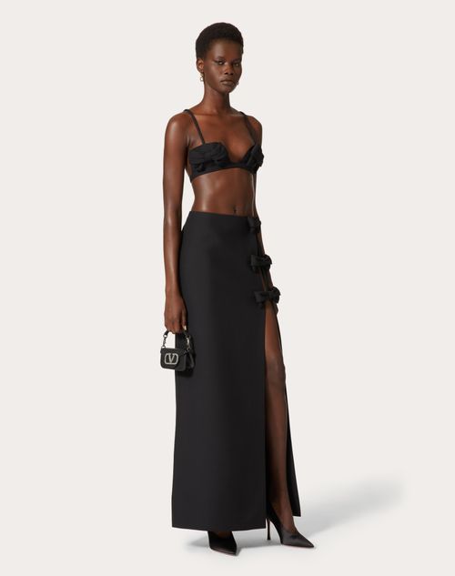 Valentino - Crepe Couture Bralette - Black - Woman - Shirts & Tops