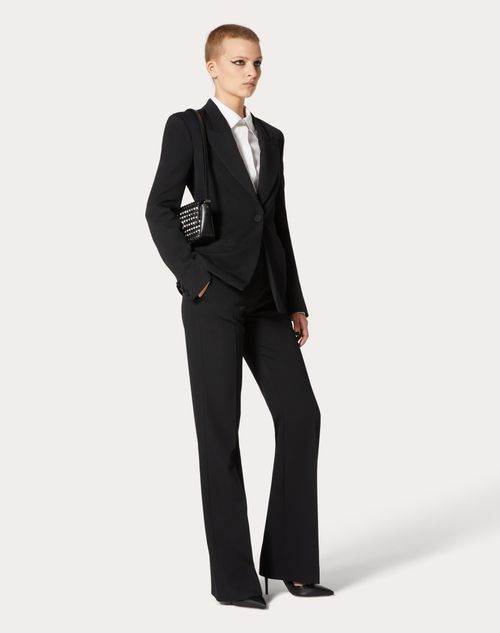 Valentino - Pantalón De Grisalla - Negro - Mujer - Pantalones Largos Y Cortos