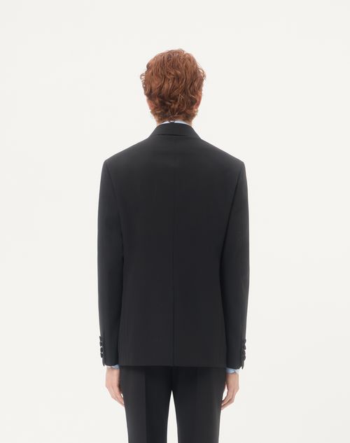 Valentino - Valentino Double-breasted Wool Jacket - Black - Man - Coats And Blazers