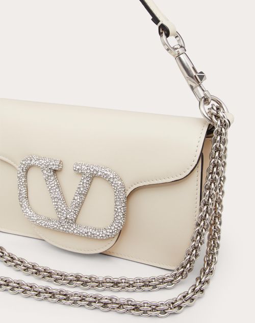 VALENTINO GARAVANI LOCÒ SMALL SHOULDER BAG WITH JEWEL LOGO