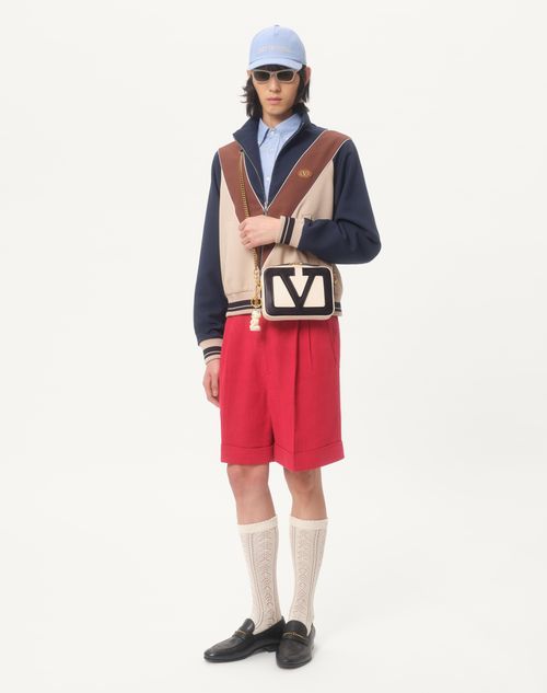 Valentino Garavani - Valentino Garavani Viva Superstar Nappa Crossbody Bag - Butter/black - Man - New Arrivals
