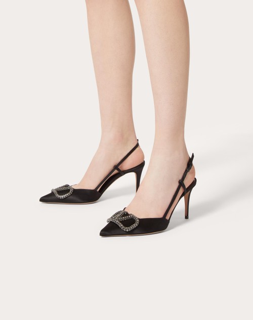 Valentino Garavani VLogo Signature 80mm slingback pumps - Brown