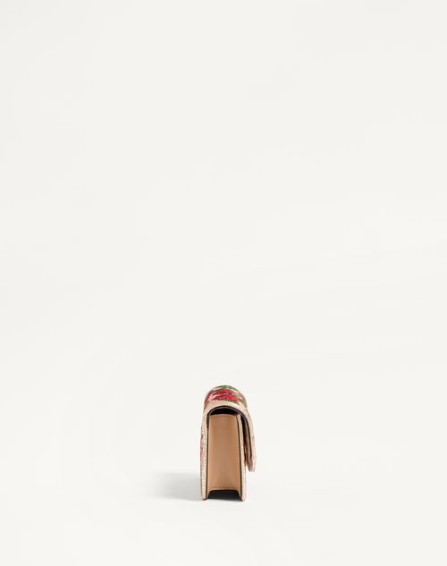 Valentino Garavani - VALENTINO GARAVANI VAIN EMBROIDERED SHOULDER CLUTCH WITH CHERRYFIC PATTERN - Beige/multicolour - Woman - Clutches