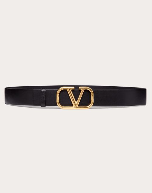 Vlogo Signature Calfskin Belt 40 Mm for Man in Saddle Brown Vlogo Signature Calfskin Belt 40 Mm for Man in Saddle Brown