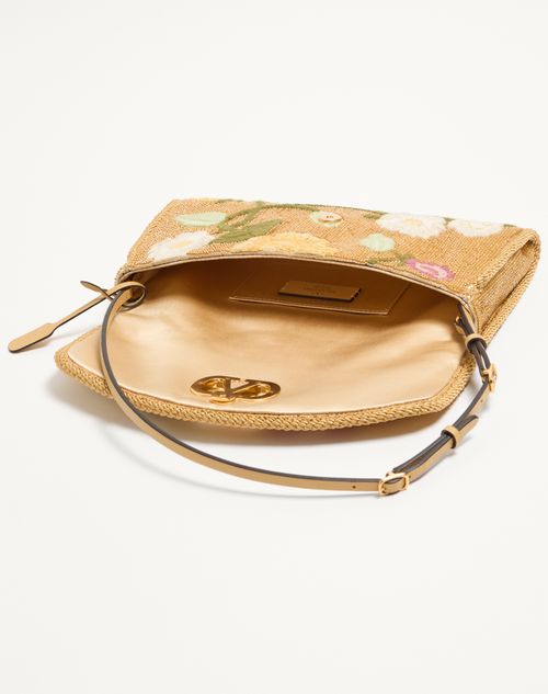 Valentino Garavani - Valentino Garavani Devain Small Embroidered Shoulder Bag - Gold/multicolor - Woman - New Arrivals