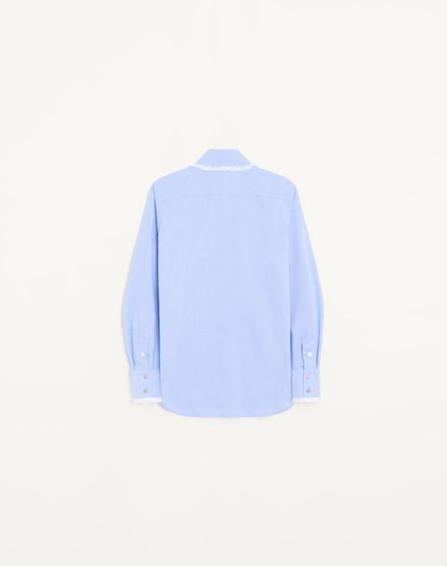 Valentino - Oxford Shirt - Sky - Woman - Shirts And Tops