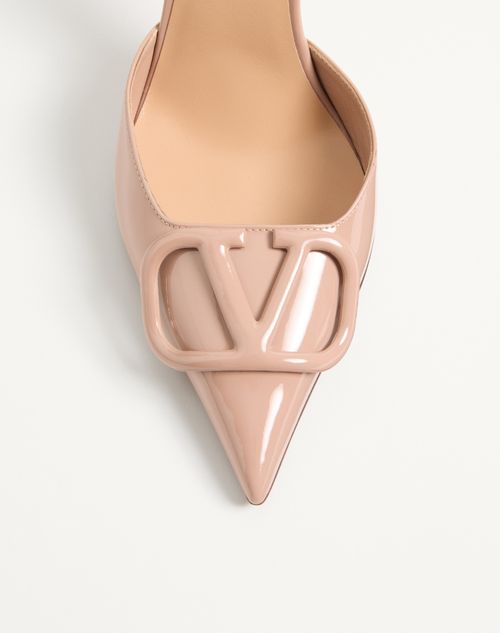 Valentino Garavani - Décolleté D'orsay Vlogo Signature In Vernice 100mm - Rose Cannelle - Donna - Décolleté