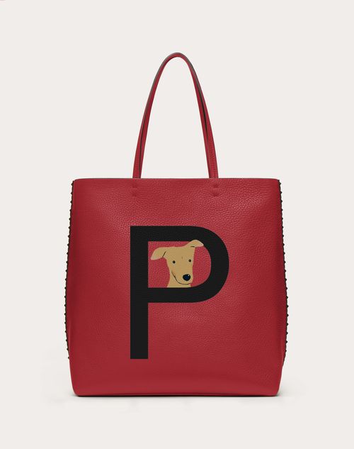 Valentino Garavani Women's Rockstud Pet Customizable Small Tote Bag - Red - Totes