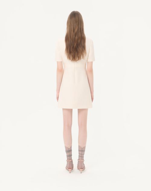 Valentino - Crepe Couture Short Dress - Vanilla - Woman - Dresses