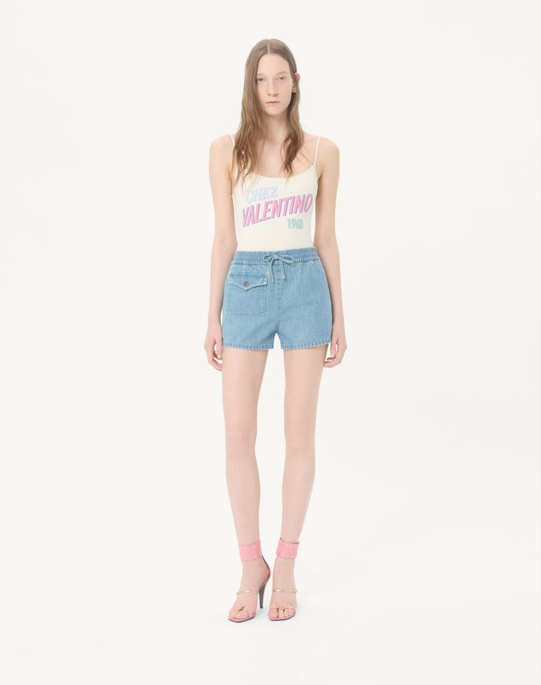 Valentino Denim Shorts Woman Denim 48
