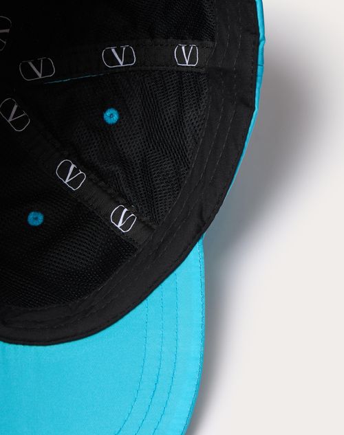Valentino Garavani - Vlogo Signature Nylon Baseball Cap With Vlogo Embroidery - Sky Blue - Man - Man View All
