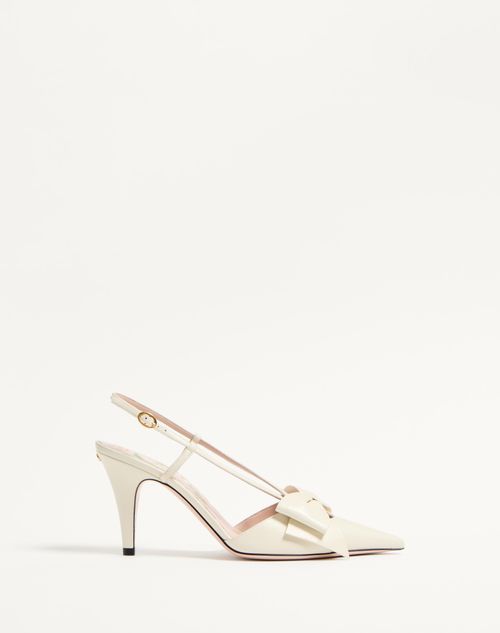 Valentino Garavani - Bowow Slingback Pumps In Kidskin 85mm - Ivory - Woman - Pumps