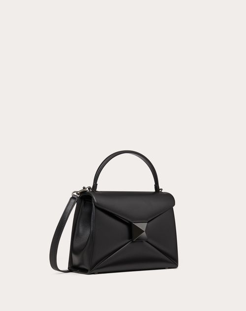 Valentino Garavani - Small One Stud Handbag With Tone-on-tone Stud In Nappa - Black - Woman - Valentino Garavani One Stud
