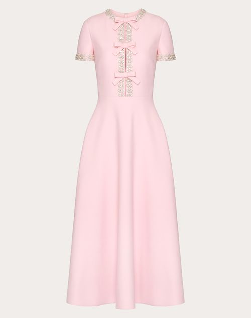 Valentino - Abito Midi In Crepe Couture Ricamato - Comfit - Donna - Abiti