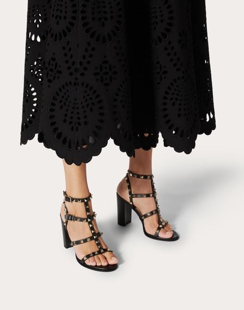 Valentino Garavani - Rockstud Ankle Strap Sandal 90 Mm - Black - Woman - Sandals