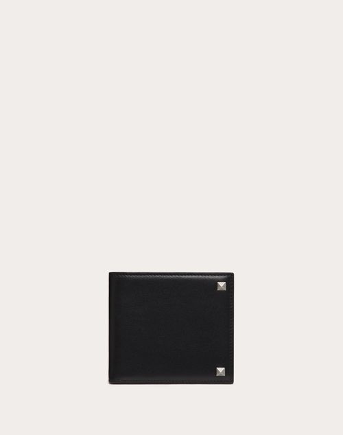 Valentino Garavani - Rockstud Wallet - Black - Man - Wallets & Cardcases - M Accessories