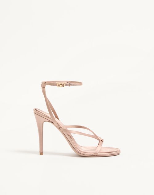 Valentino Garavani - Eveninglam Satin Sandal 100mm - Poudre - Woman - Sandals