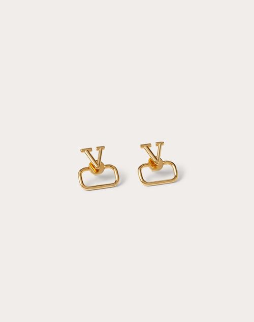 Valentino Garavani - Vlogo Signature Metal Earrings - Gold - Woman - Accessories