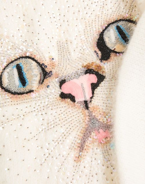 Valentino - Embroidered Mohair Wool Jumper - White - Woman - Knitwear