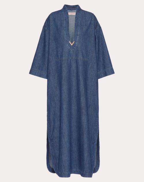 Valentino - Caftan En Denim Chambray - Denim - Femme - Denim