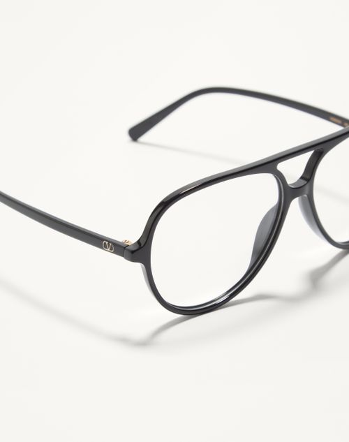 Valentino - Runde Acetat-brille - Schwarz - Unisex - Sonnenbrillen