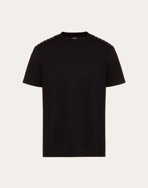 Valentino - Rockstud Untitled T-shirt - Black - Man - T-shirts