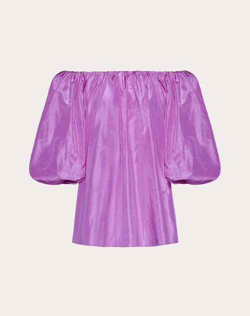 Valentino - Washed Taffeta Top - Purple - Woman - Woman Ready To Wear Sale
