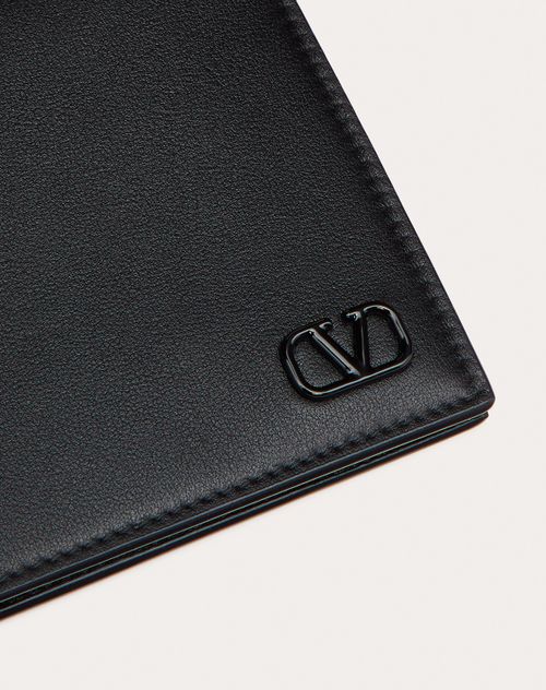 Valentino Garavani - Vlogo Signature Wallet - Black - Man - Wallets And Small Leather Goods