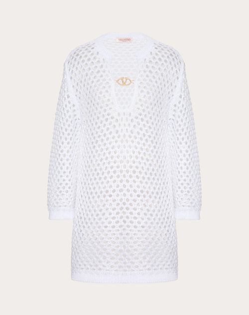 Valentino - Viscose, Lurex And Sequin Jumper - White - Woman - Knitwear