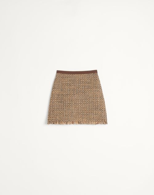 Valentino - Fantasy Tweed Skirt - Brown/multicolour - Woman - Skirts