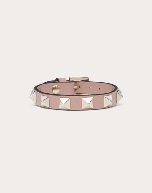 Valentino Garavani - Rockstud Bracelet - Poudre - Woman - Leather Bracelets - Accessories