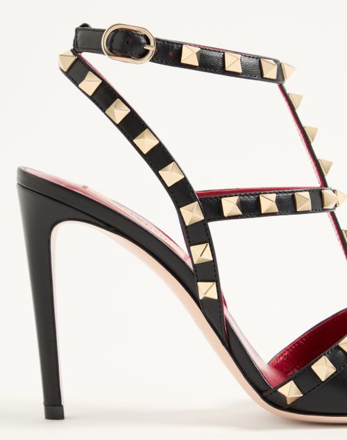 Valentino Garavani - ロックスタッズ キッドスキン パンプス 100mm - ブラック - ウィメンズ - パンプス