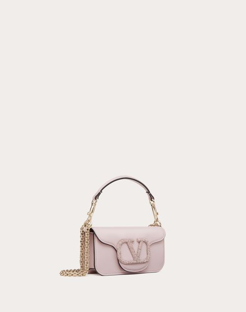 Valentino Garavani - Locò Small Shoulder Bag With Jewel Logo - Water Lilac - Woman - Mini Bags