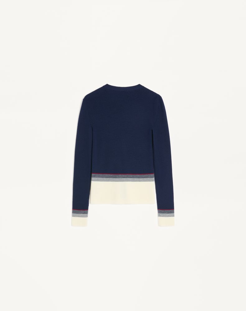 Valentino Wool Cardigan Woman Navy/Birch L